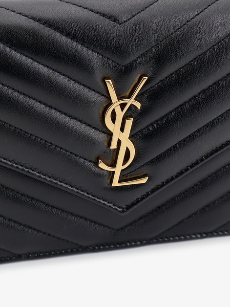 Leather crossbody bag with metal Cassandre logo