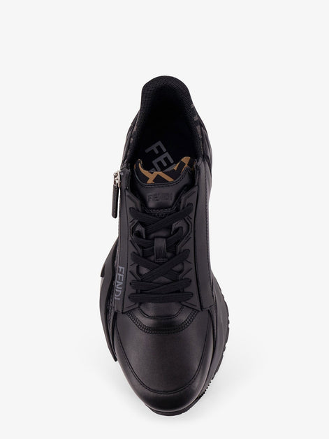 Leather Flow sneakers with FF jacquard fabric inserts
