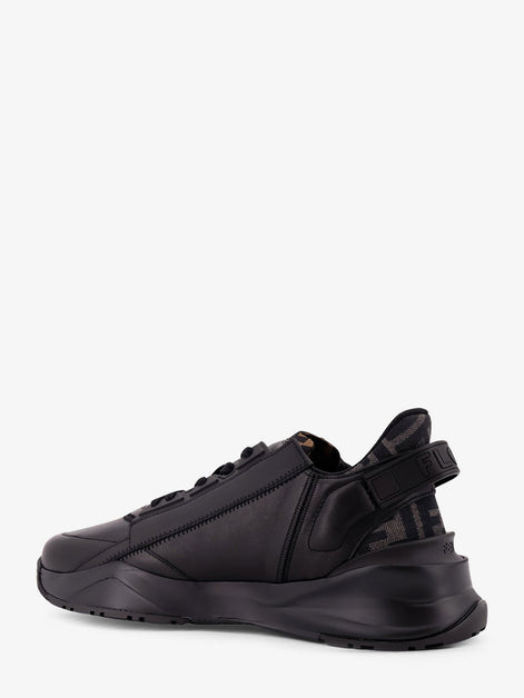 Leather Flow sneakers with FF jacquard fabric inserts