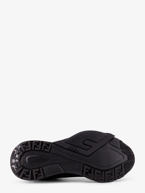Leather Flow sneakers with FF jacquard fabric inserts