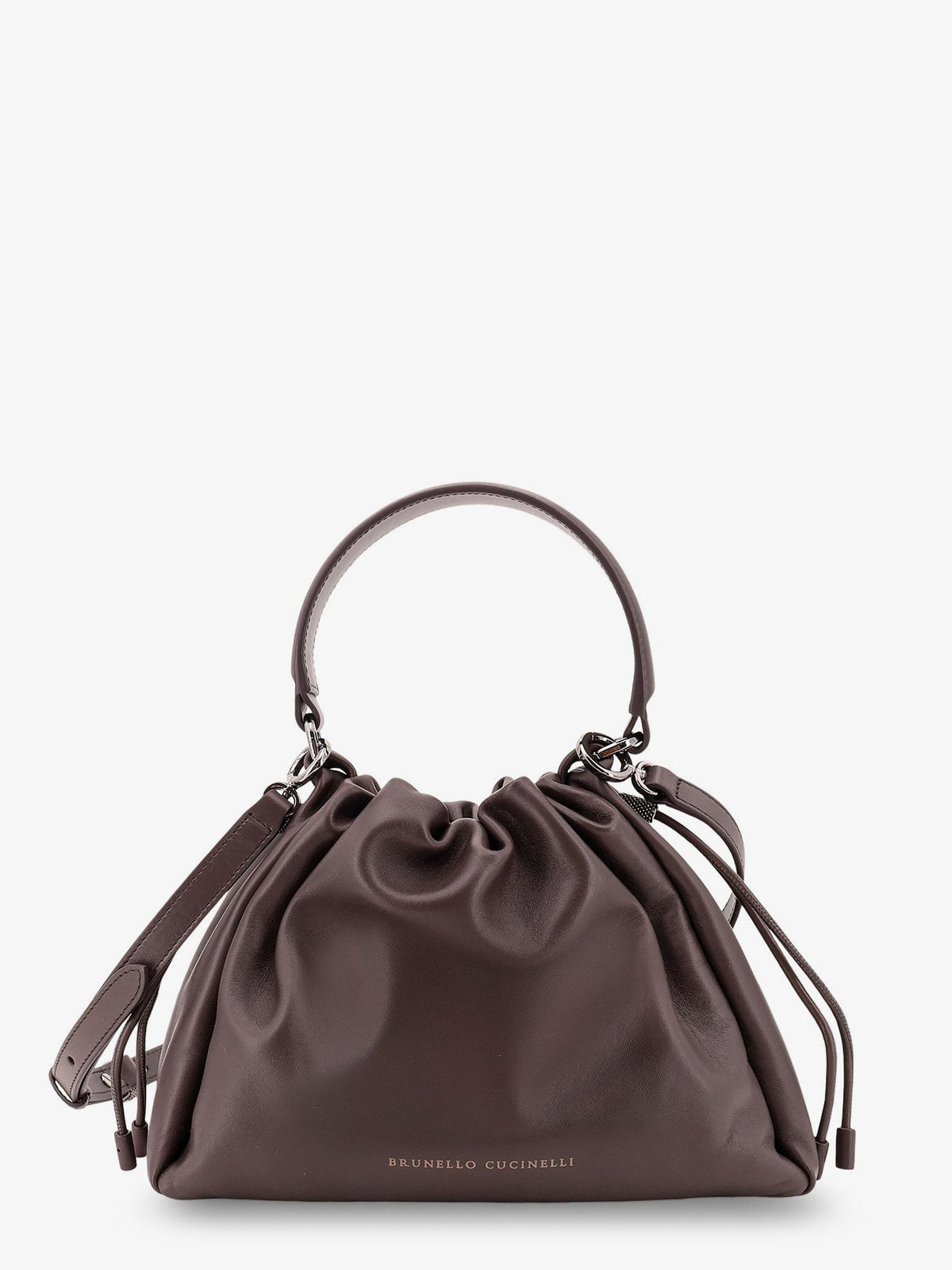 Leather handbag with Monile detail