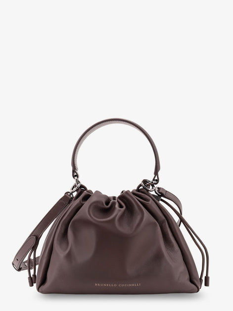 Leather handbag with Monile detail