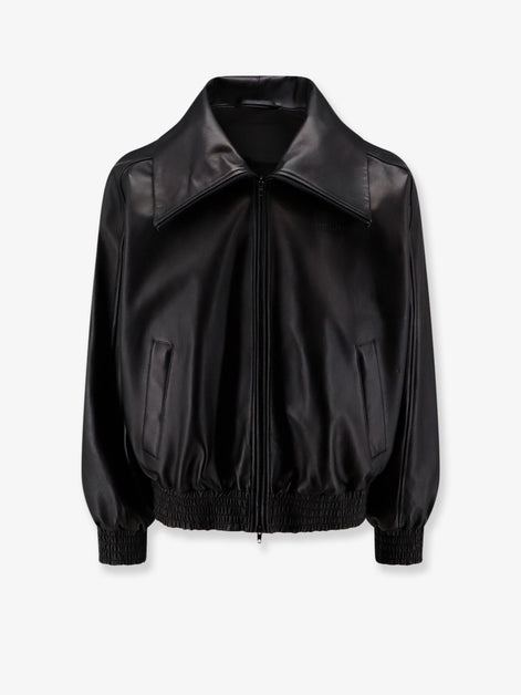 Leather jacket with Logo detail