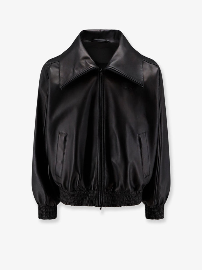 Leather jacket with Logo detail