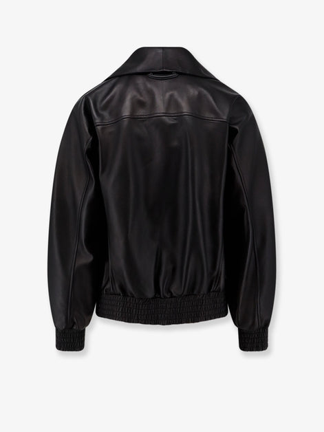 Balenciaga Leather jacket with Logo detail