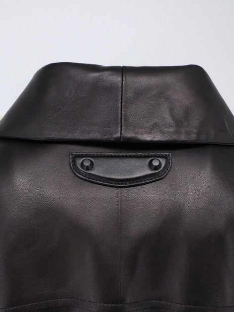 Balenciaga Leather jacket with Logo detail