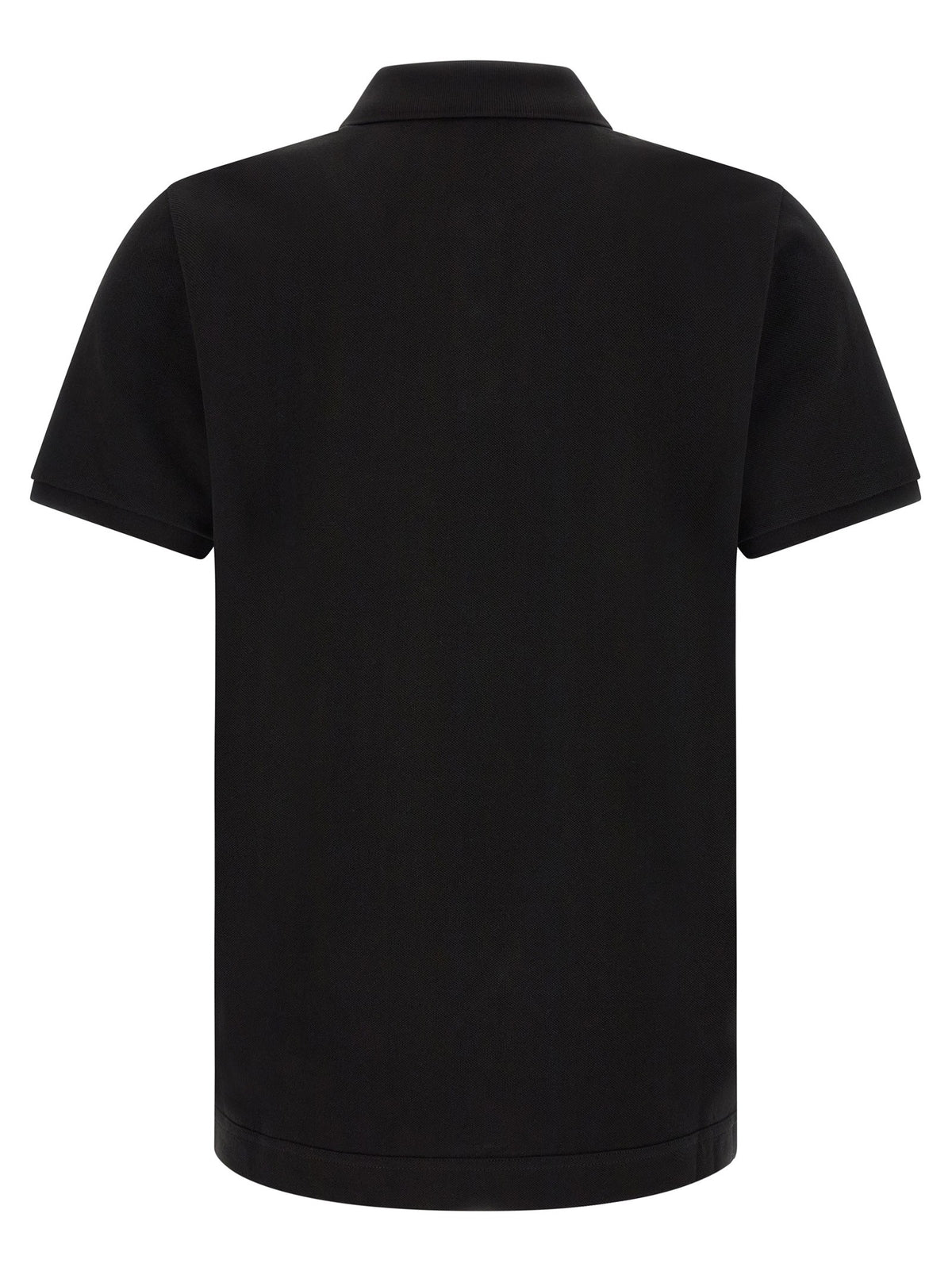 Moncler Leather logo patch polo shirt