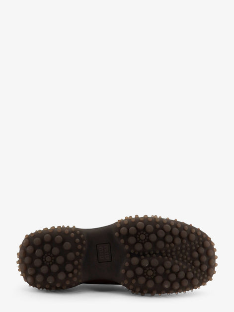 Miu Miu Leather sabot with embossed lettering logo