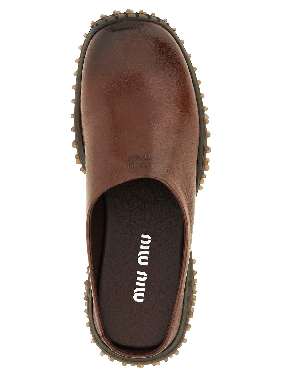 Miu Miu Leather sabots