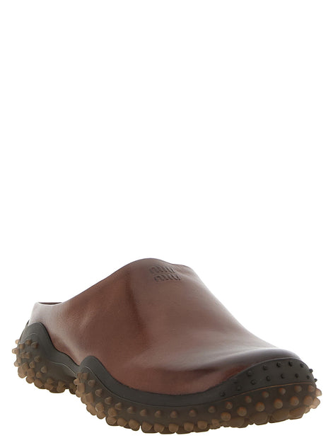 Miu Miu Leather sabots