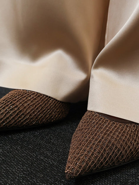 Leather sandals with Monili detail
