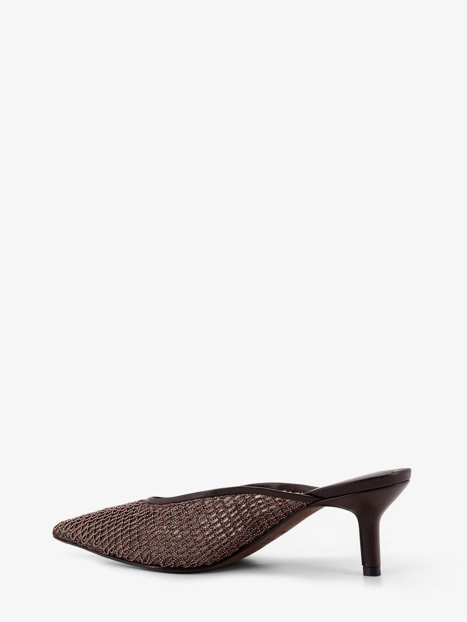Leather sandals with Monili detail