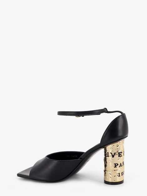 Leather sandals with Tape heel