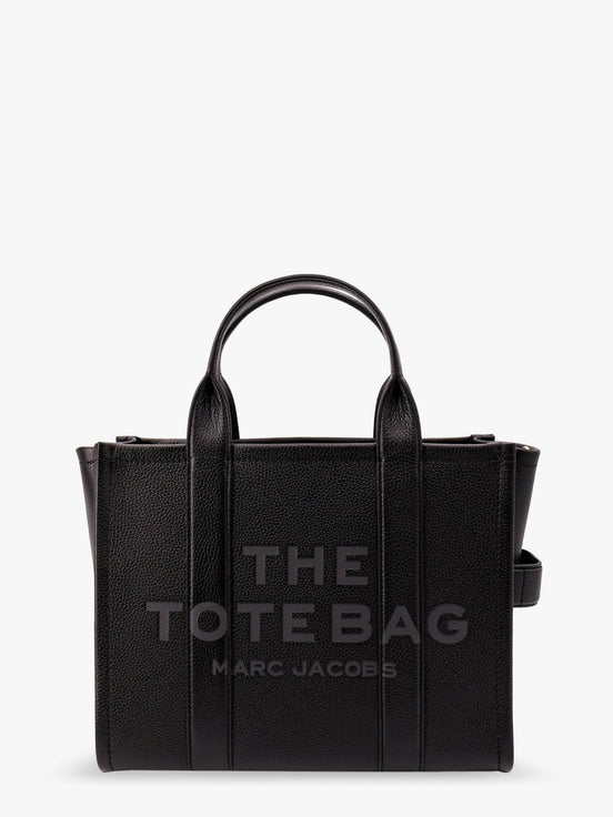 Leather shoulder bag with logo on the front