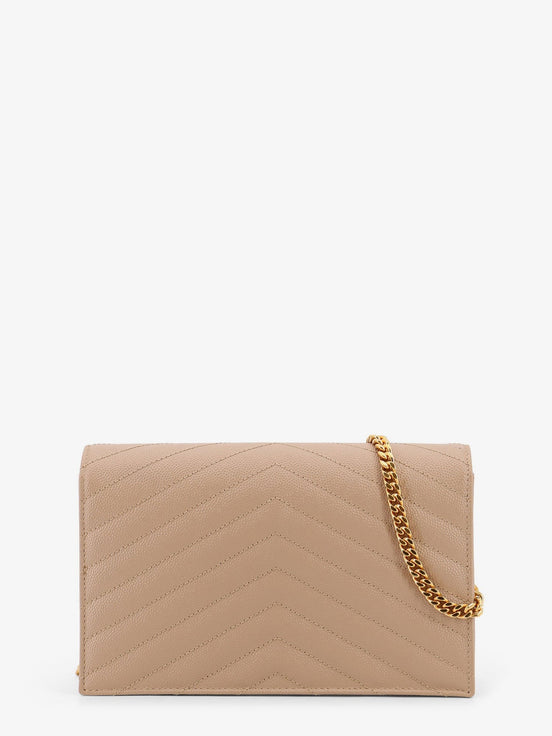 Leather shoulder bag with metal Cassandre logo