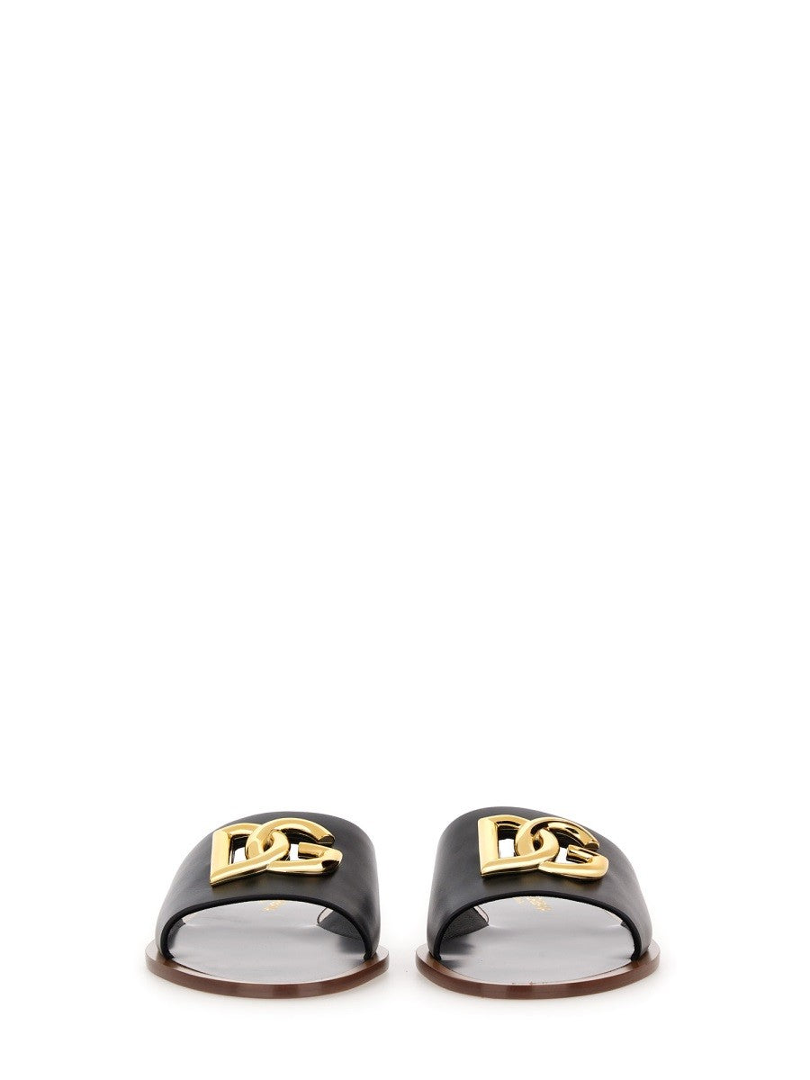 LEATHER SLIDE SANDAL