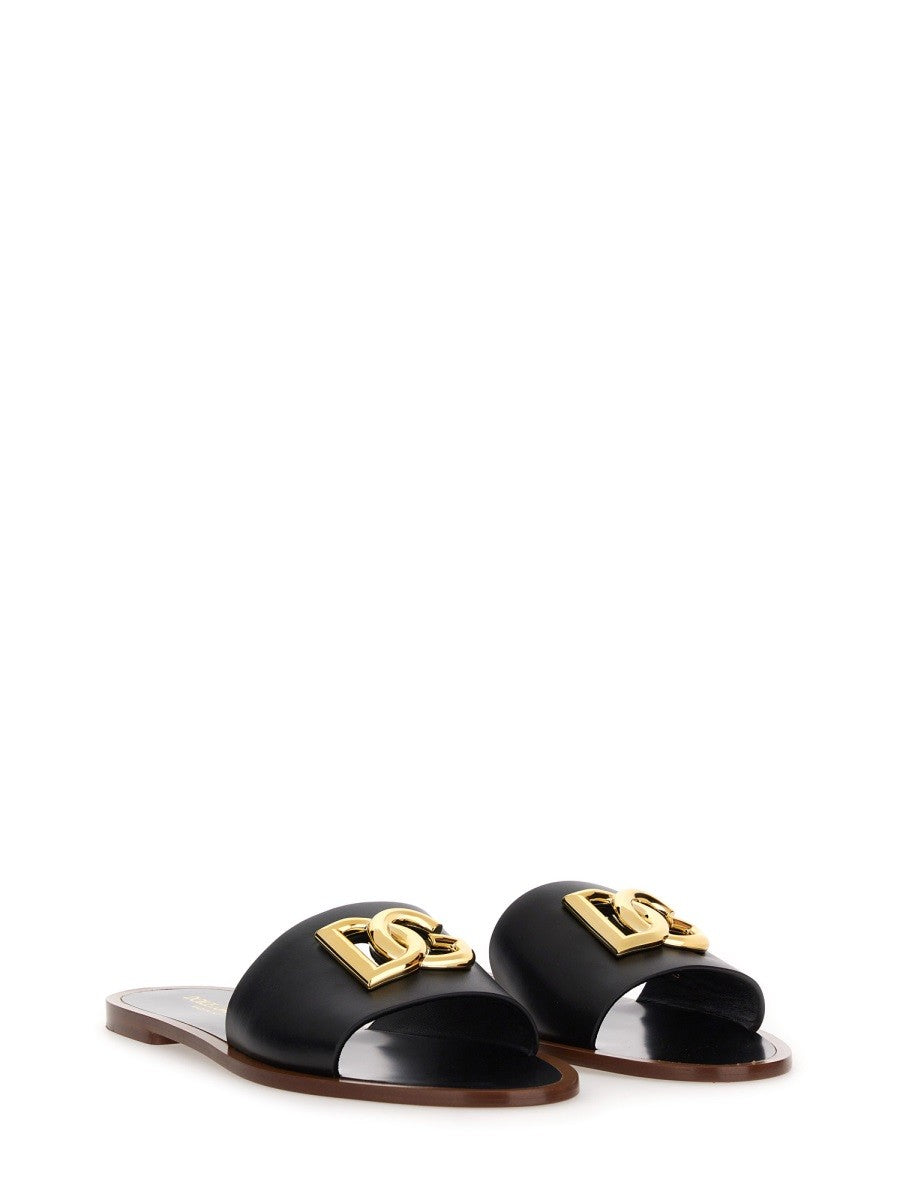 LEATHER SLIDE SANDAL