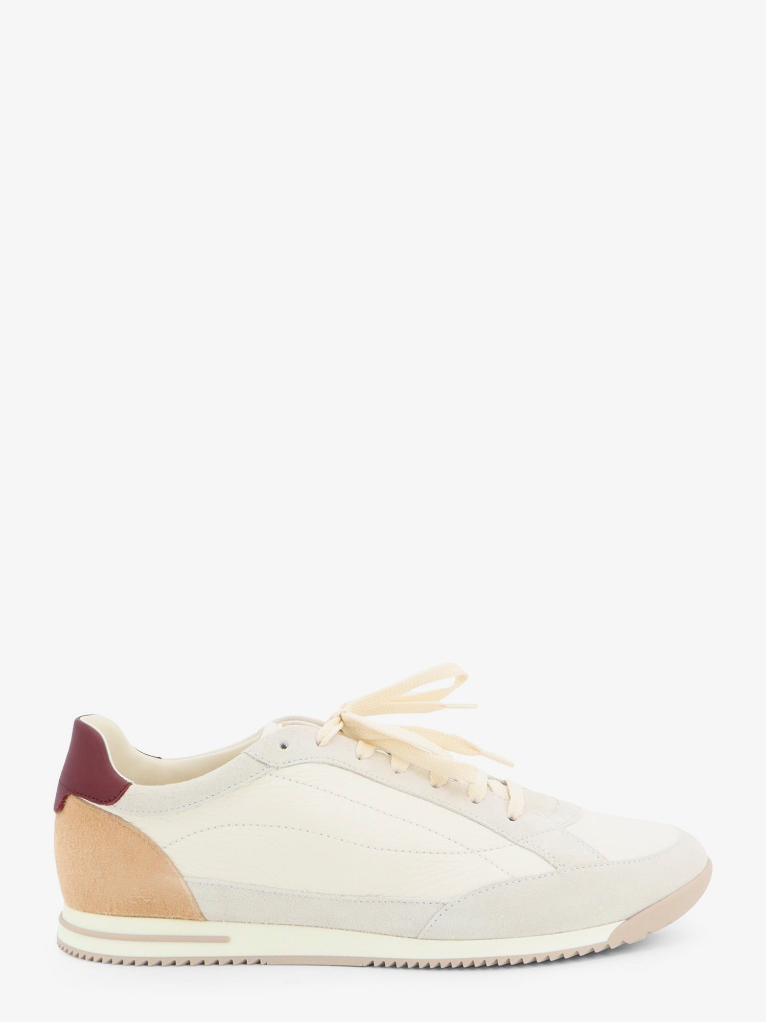 Leather sneakers with suede inserts