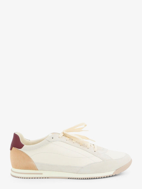 Leather sneakers with suede inserts