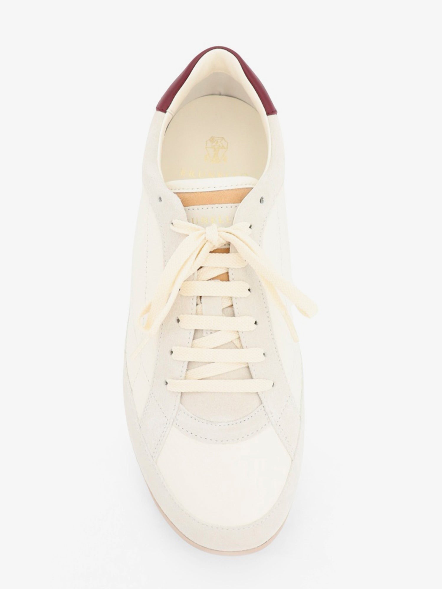 Brunello Cucinelli Leather sneakers with suede inserts