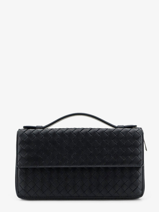 Leather wallet with Intrecciato pattern