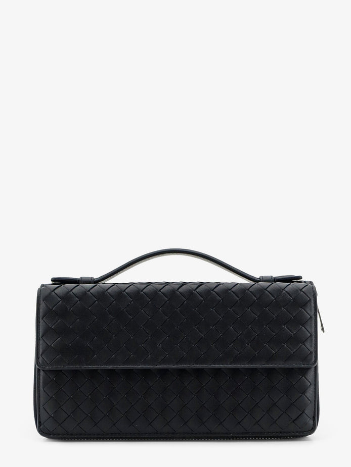 Leather wallet with Intrecciato pattern