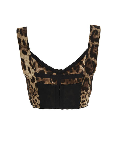 Dolce & Gabbana Leopard bustier top
