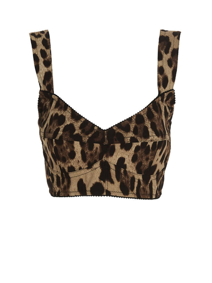 Leopard bustier top