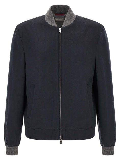 Light flannel bomber jacket