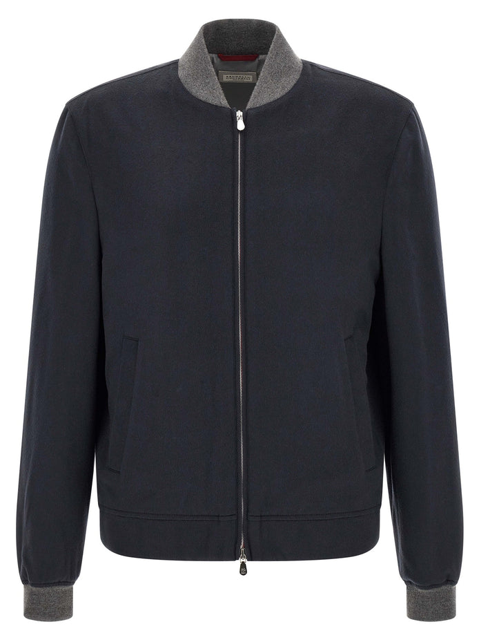 Light flannel bomber jacket
