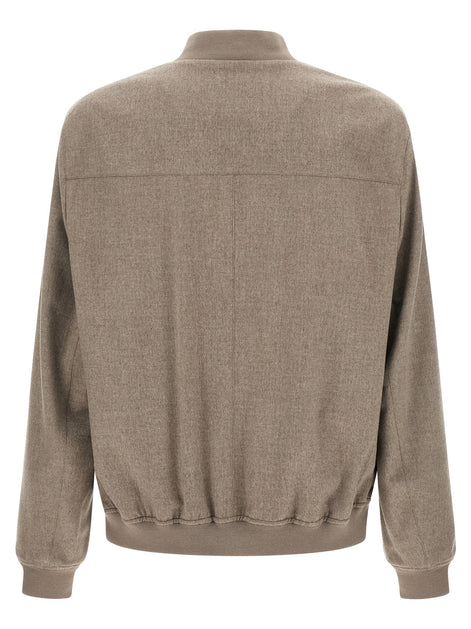 Light flannel bomber jacket