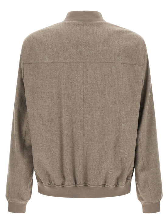 Light flannel bomber jacket