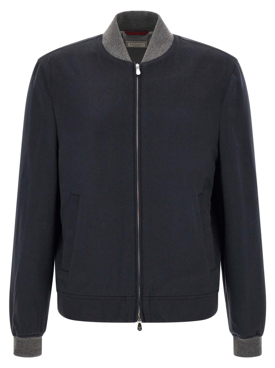 Light flannel bomber jacket