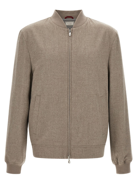 Light flannel bomber jacket