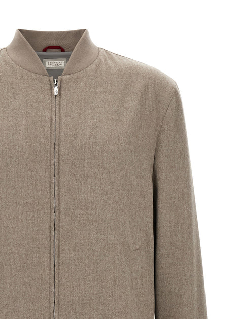 Light flannel bomber jacket