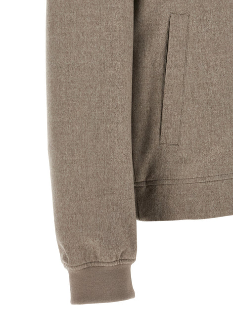 Light flannel bomber jacket