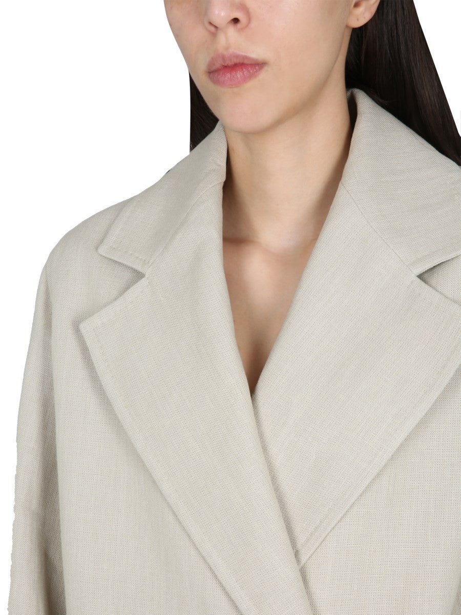 LINEN AND JERSEY DUSTER