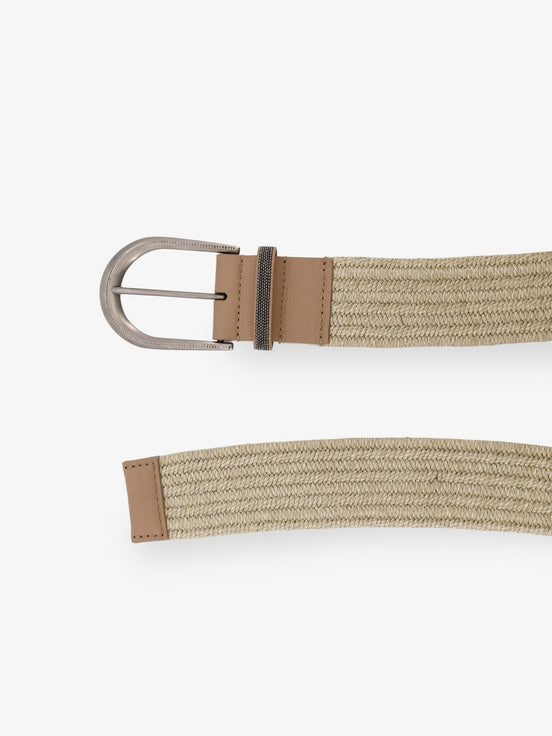 Linen belt with Shiny Loop detail