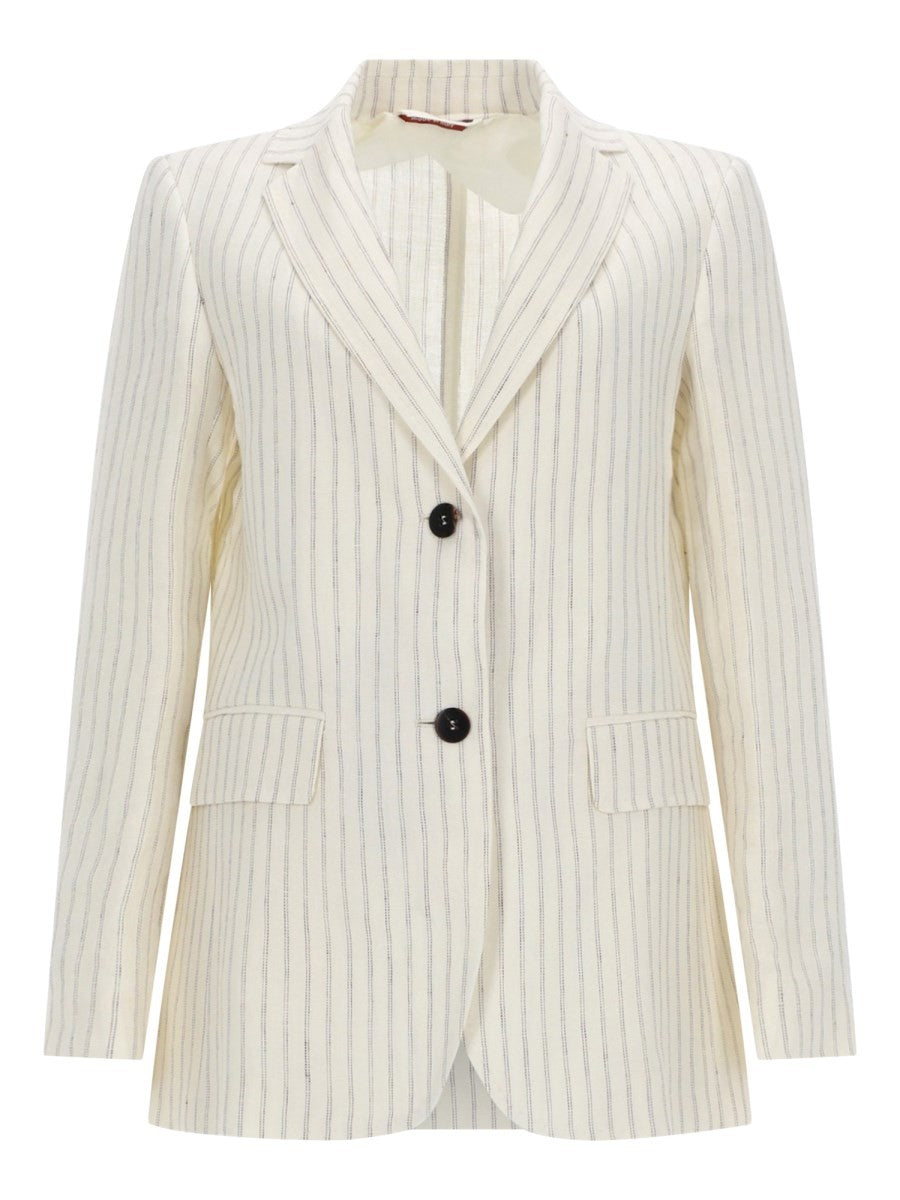 LINEN PINSTRIPE BLAZER