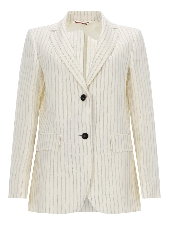 LINEN PINSTRIPE BLAZER