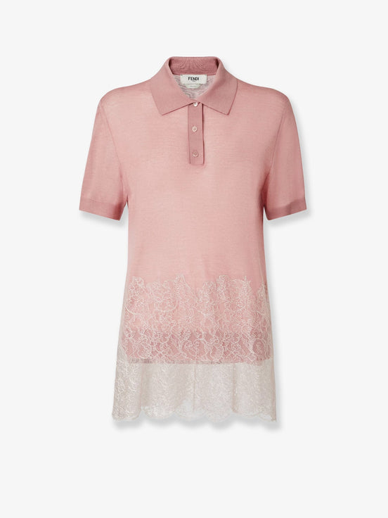 Lingerie cashmere and silk polo shirt