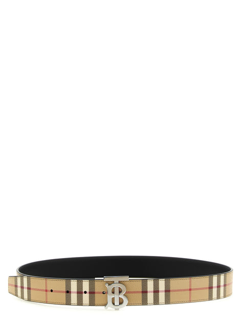 Logo buckle reversible belt