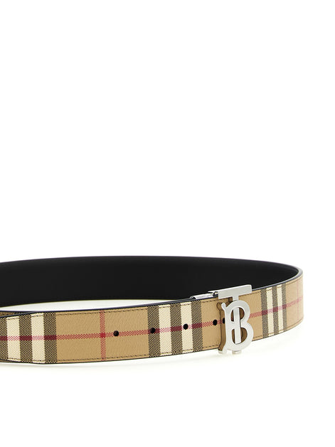 Logo buckle reversible belt