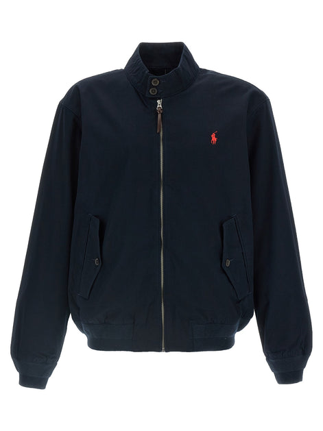 Logo embroidery bomber jacket