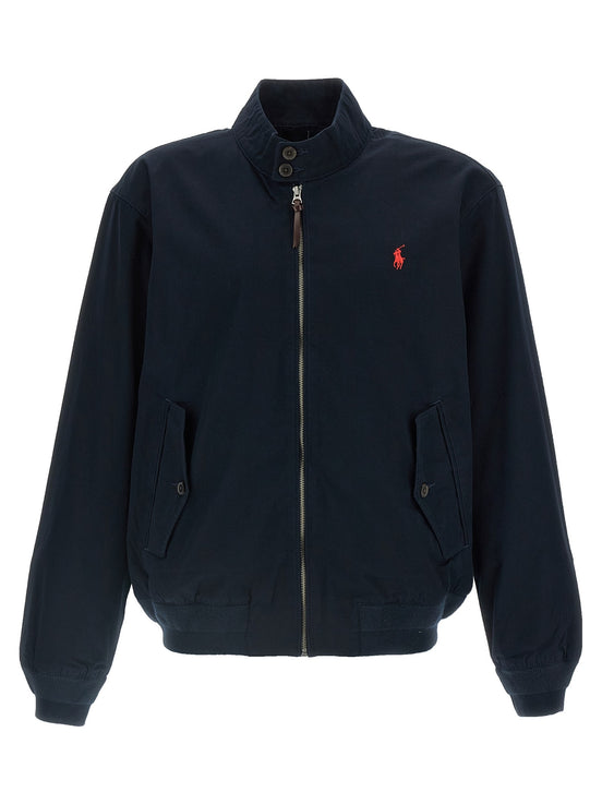 Logo embroidery bomber jacket