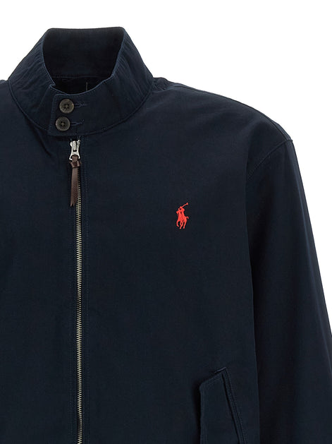Logo embroidery bomber jacket