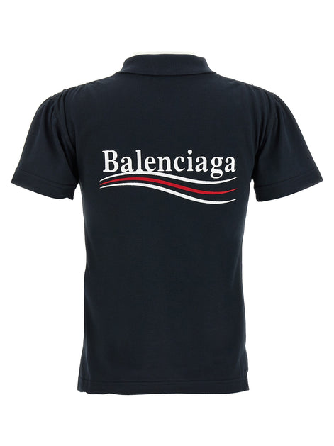 Balenciaga Logo embroidery polo shirt