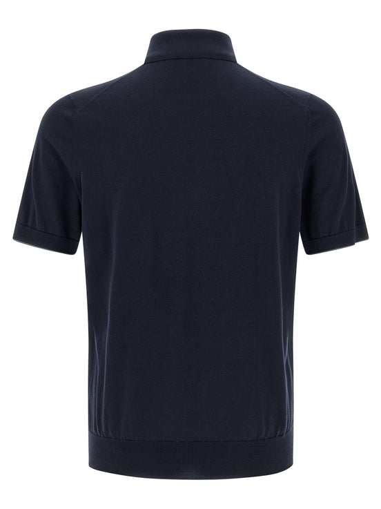 Brunello Cucinelli Logo embroidery polo shirt