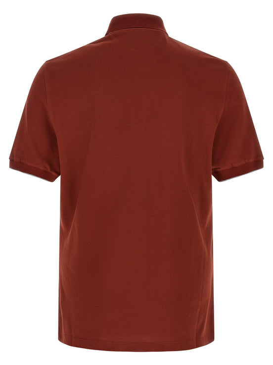 Brunello Cucinelli Logo embroidery polo shirt