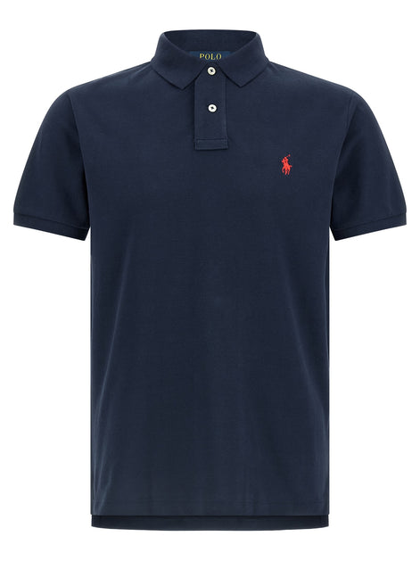 Cotton polo shirt with embroidered logo